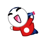 ✈️ Dibujo animado, Personaje, Feliz, Expresión, Simple telegram sticker