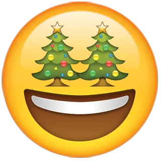 🎄 christmas, emoji, holiday, festive, tree, smile whatsapp sticker
