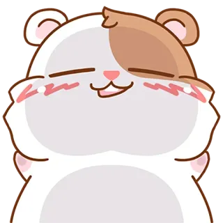 😊 criceto, carino, animale, cartone animato, adesivo telegram sticker