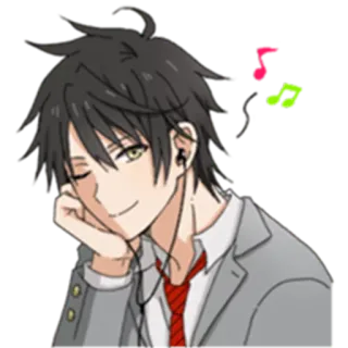 😉 anime, boy, cute, character, drawing, cartoon telegram sticker