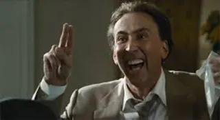 🥃 Nicholas Cage, actor, face, man, funny, celebrity telegram sticker