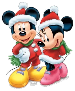 🎅 Mickey Mouse Topolino, Minnie, Natale, Cartoni animati, Disney telegram sticker