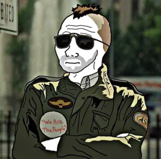 🚕 We Are The People wojak, military, political, aviator, sunglasses telegram sticker