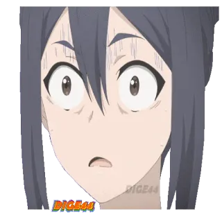 😳 DIGE44 anime, scared, shocked, expression, cartoon telegram sticker