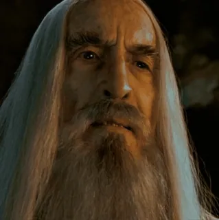 💍 Saruman Lord of the Rings Saruman, Senhor dos Anéis, Mago, Velho, Mau, Fantasia whatsapp sticker