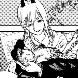 🌟 Power Chainsaw Man Anime, Manga, Power, Chainsaw Man, gato, lindo, kawaii telegram sticker