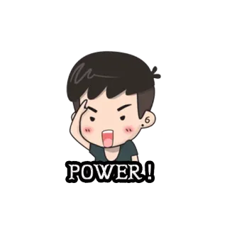 🙌 POWER! Anime, Menino, Desenho animado, Animado, Poder whatsapp sticker