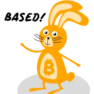 👌 BASED! rabbit, bitcoin, cryptocurrency, meme, internet slang telegram sticker