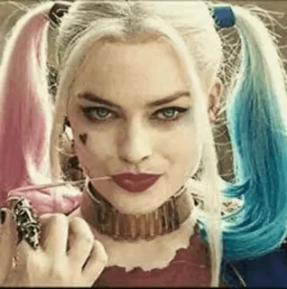 😌 Harley Quinn Harley Quinn, DC Comics, villain, comic book character, Margot Robbie, Suicide Squad, Birds of Prey telegram sticker