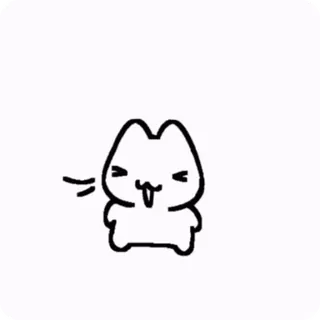 🎶 cat, cute, animal, sticker, cartoon, line art telegram sticker