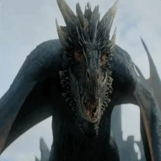 🐉 Drogon Game of Thrones дракон, Игра престолов, фэнтези, Дрогон, существо whatsapp sticker