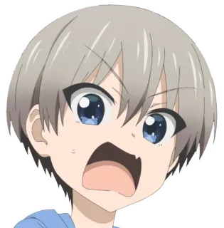 😧 Hana Uzaki Uzaki-chan Wants to Hang Out! anime, manga, uzakichan, sticker, cute telegram sticker