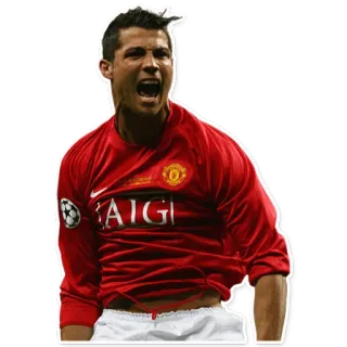 👇 Cristiano Ronaldo football, football, Manchester United, sport, célébration whatsapp sticker