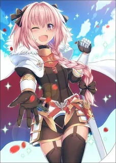 💁 Astolfo Anime, Manga, Mignon, Trap, Fate telegram sticker