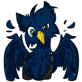 😕 griffin, monster, creature, mythical, animal, bird, eagle, lion telegram sticker