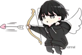 😁 cupid, angel, love, heart, bow, arrow whatsapp sticker