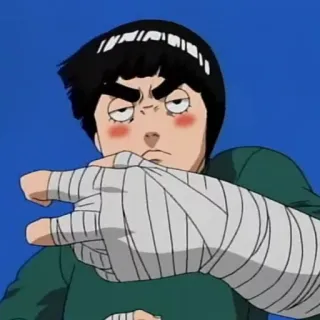 🍸 Rock Lee Naruto ロック・リー, ナルト, アニメ, 漫画, 忍者, 包帯, キャラクター telegram sticker