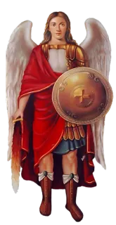 😇 Archangel Michael angel, archangel, michael, armor, shield, wings, religious, saint telegram sticker