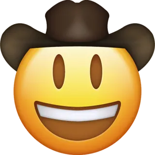 🤠 emoji, cowboy, hat, western, smile telegram sticker