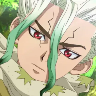 🔬 Senku Ishigami Dr. Stone Аниме, Ученый, Интеллектуальный, Изобретатель, Манга whatsapp sticker
