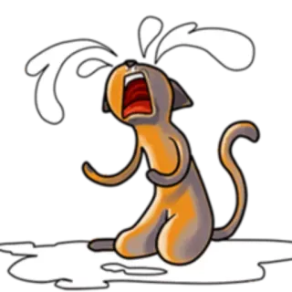 😭 crying, cat, sad, emotion, cartoon, tears telegram sticker