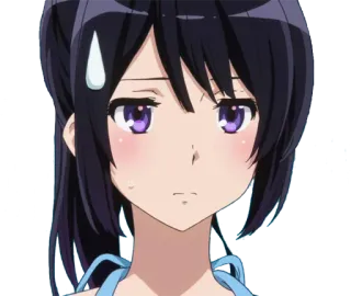 😓 Anime, Mädchen, besorgt, Schweiß, verlegen telegram sticker