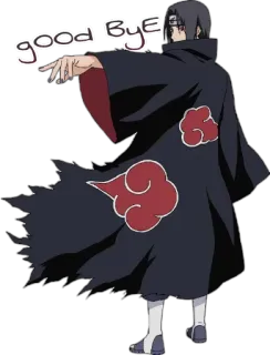 ✋ Itachi Naruto Good Bye 动漫, 再见, 晓, 鼬, 漫画 telegram sticker