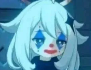 🤡 Paimon Genshin Impact Paimon, Clown, Genshin Impact, Personaggio anime telegram sticker