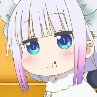 🍮 Kanna Kamui Miss Kobayashi's Dragon Maid Anime, Kanna, Dragon, Mignon, Kawaii, Loli telegram sticker