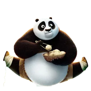 🍨 Po Kung Fu Panda Panda, Empanadillas chinas, Kung Fu, Dibujos animados, Comida, Personaje de película whatsapp sticker