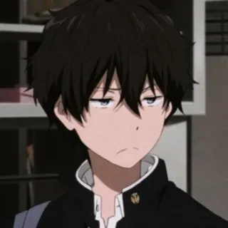 🩸 Houtarou Oreki Hyouka Anime, Anak laki-laki, Houtarou Oreki, Hyouka, Seragam sekolah, Manga, Animasi Jepang telegram sticker