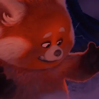 ☺️ Mei Lee Turning Red красная панда, мультфильм, фильм, анимация, персонаж, милый telegram sticker