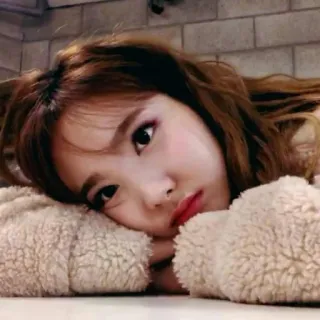 😕 woman, korean, portrait, asian, eyes, girl telegram sticker