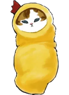 🫔 cat, cute, yellow, animal, chicken, funny telegram sticker