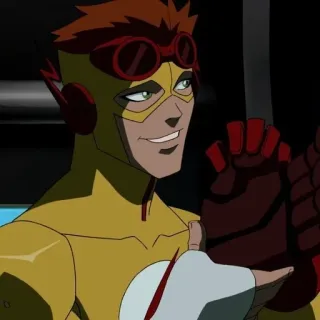 ⚡ Kid Flash Young Justice kid flash, young justice, dc comics, super-héros, dessin animé telegram sticker