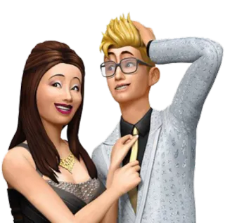 💑 The Sims sims, characters, couple, video game telegram sticker