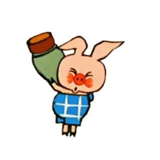 😤 pig, cartoon, sticker telegram sticker