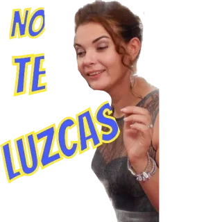 😤 NO
TE
LUZCAS женщина, стикер, сообщение, не хвастайся, испанский, текст telegram sticker