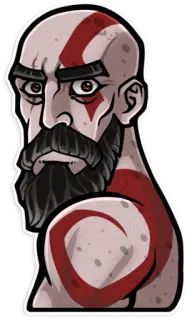😳 Kratos God of War god of war, kratos, videospiel, charakter, gott telegram sticker