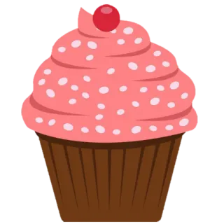 🧁 Cupcake, Postre, Dulce, Comida, Golosina, Panadería telegram sticker