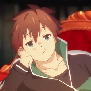 ⚔️ Kazuma Konosuba 动漫, 和真, 为美好的世界献上祝福！, 无聊, 休息 telegram sticker