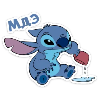 😵 Stitch МДЭ Стич, Мультфильм, Инопланетянин, Милый whatsapp sticker