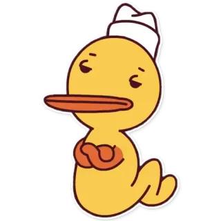 😒 утка, мультфильм, животное, милый, персонаж telegram sticker