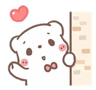 🧺 bear, cute, heart, cartoon, sticker, greeting whatsapp sticker