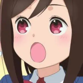 😯 anime, girl, shocked, surprised, cartoon, cute telegram sticker