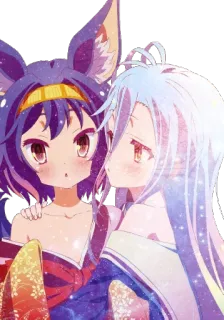 💙 Anime, Con gái, Dễ thương, Hoạt hình, Nhân vật, Tình bạn whatsapp sticker