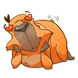 😍 การ์ตูน, สัตว์, ความรัก, หัวใจ, น่ารัก telegram sticker