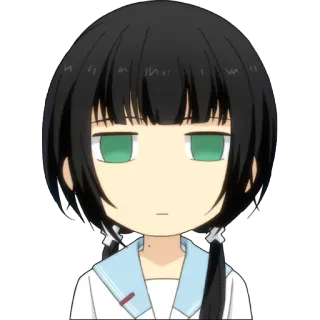 😐 anime, manga, cartoon, girl, character, cute, chibi telegram sticker