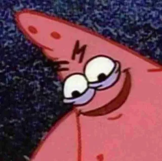 😏 Patrick Star Spongebob Squarepants Me patrick, bob l'éponge, dessin animé, mème, nickelodeon telegram sticker
