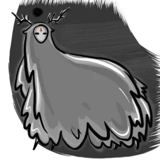 🤫 สัตว์แฟนตาซี, เขากวาง, ผี, น่าขนลุก, สัตว์ประหลาด, วิญญาณ telegram sticker